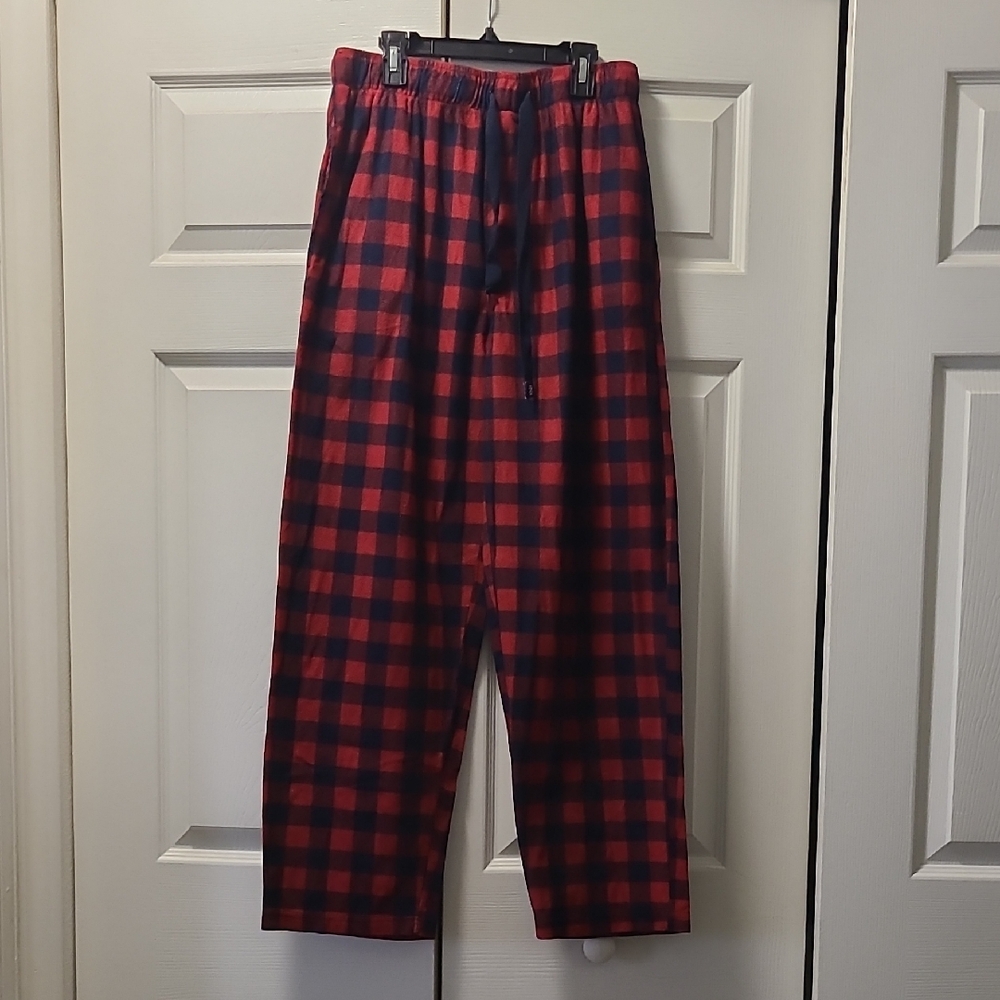 Izod Kids Red and Black Checkered Pajama Bottoms